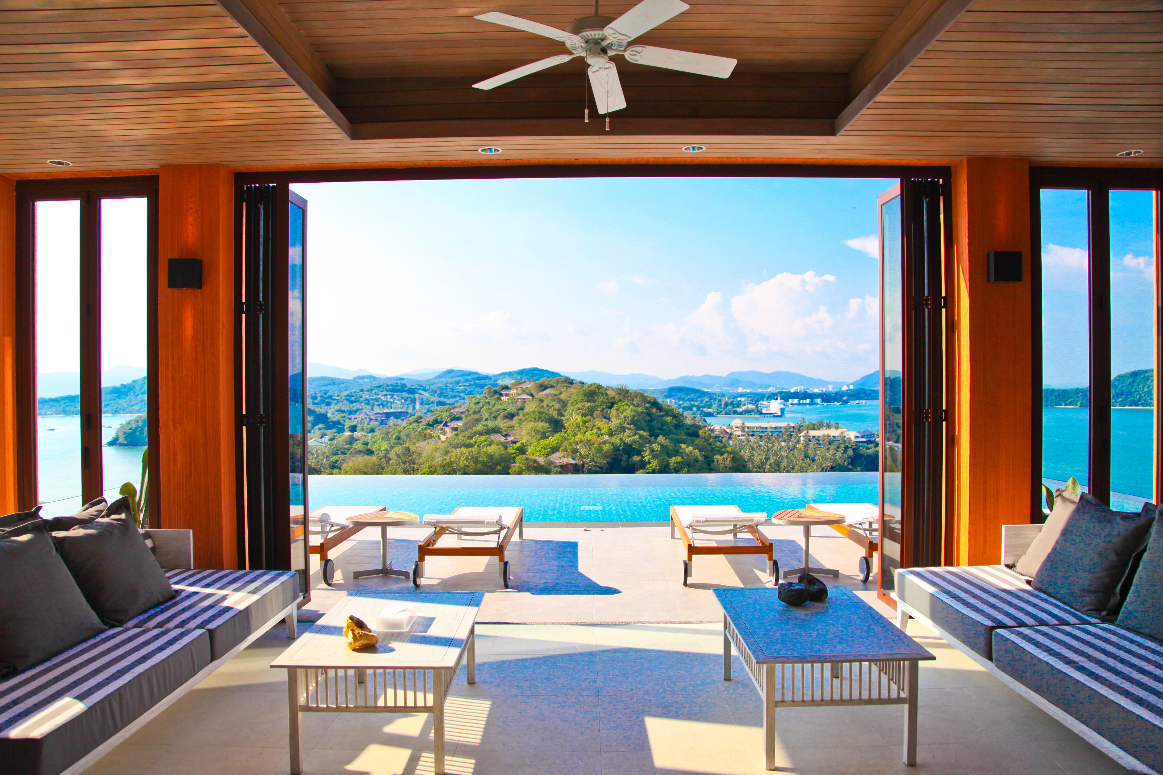 Sri Panwa Phuket Luxury Pool Villa Hotel - Sha Plus Exterior photo View from the living room of a villa at the resort