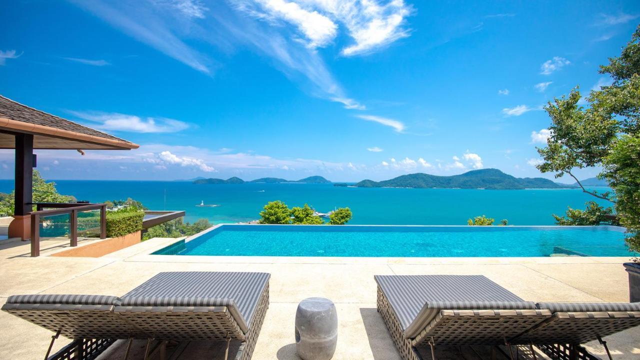 Sri Panwa Phuket Luxury Pool Villa Hotel - Sha Plus Exterior photo View of the Andaman Sea from the pool at the Villa Punita
